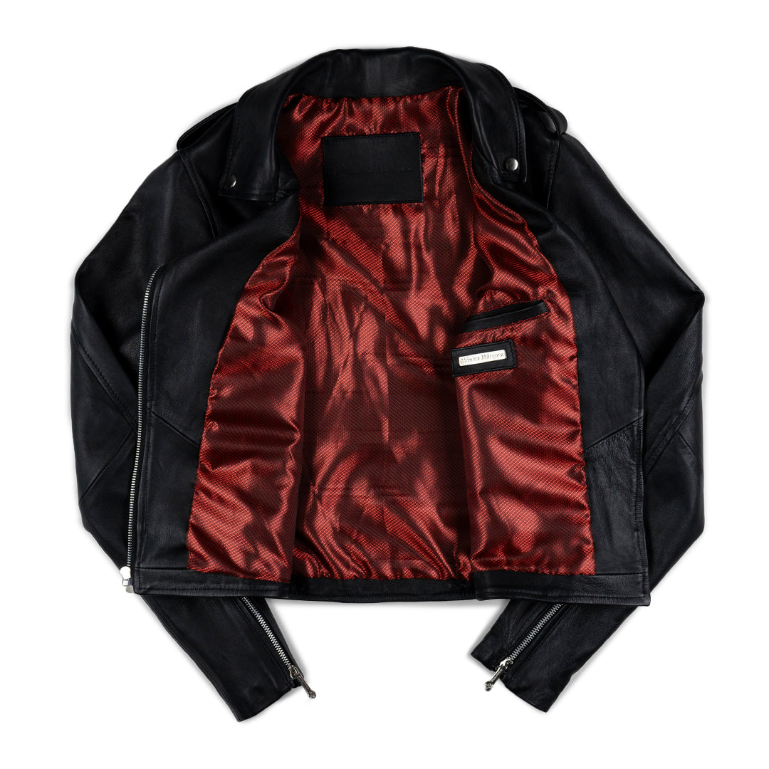 Chamarra Biker Negro