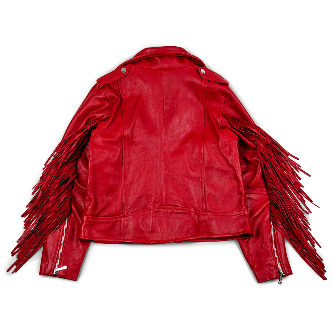 Chamarra Fringes Rojo