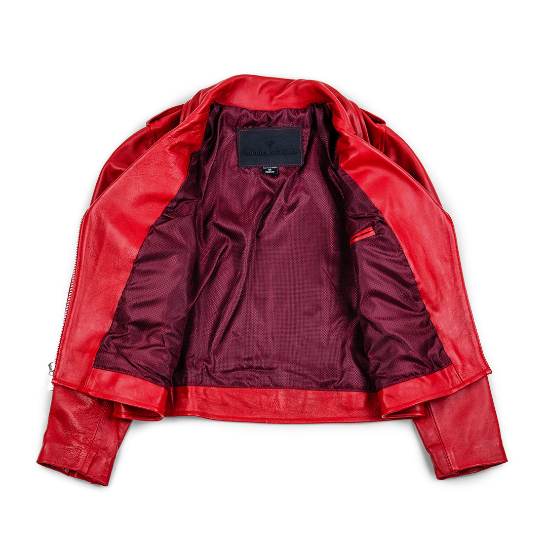 Chamarra Biker Rojo