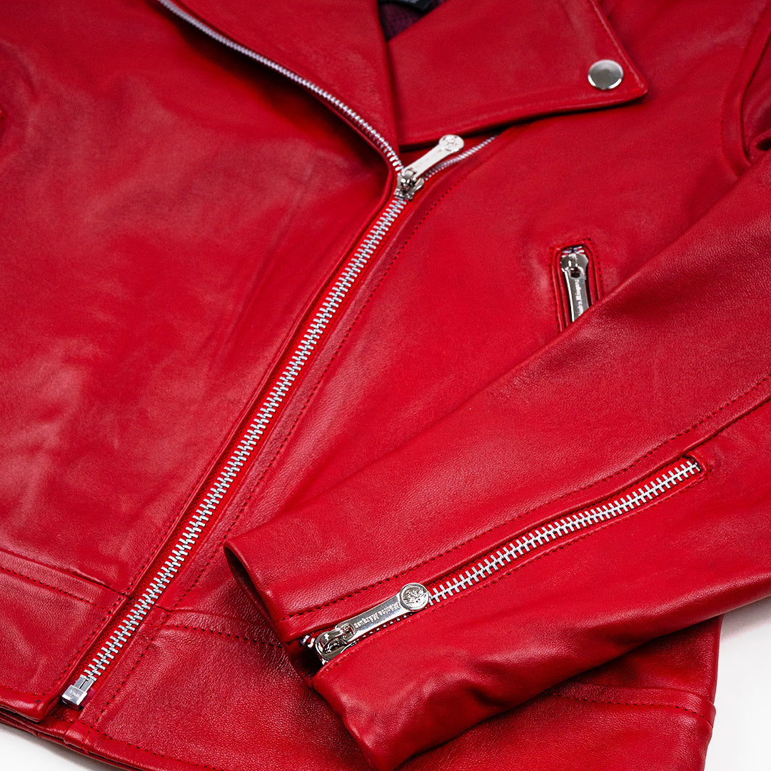 Chamarra Biker Rojo